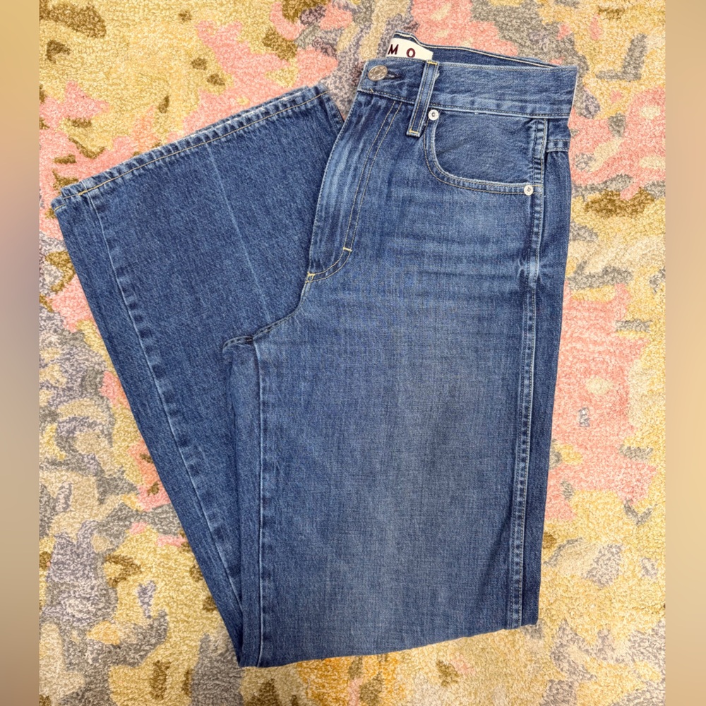 AMO Light Blue Denim Jeans Wide Leg